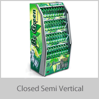 Closed Semi Vertical Energy Efficient Refrigeration Units